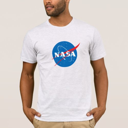 Iconic NASA Fitted Cotton T_Shirt Mercury Gray
