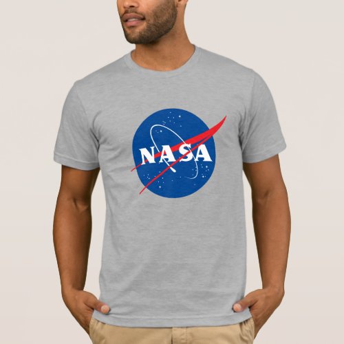 Iconic NASA Fitted Cotton T_Shirt Moon Gray