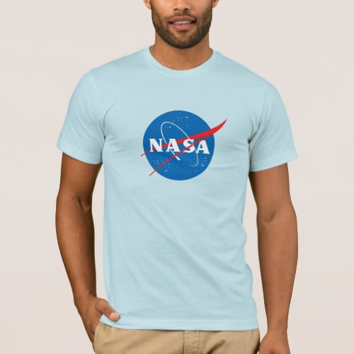 Iconic NASA Fitted Cotton T_Shirt Uranus Blue