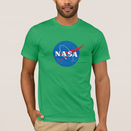 Iconic NASA Fitted Cotton T_Shirt Vernal Green