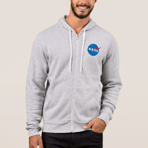 Iconic NASA Full_Zip Gray Hoodie