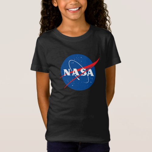 Iconic NASA Girls Premium Eclipse Black T_Shirt