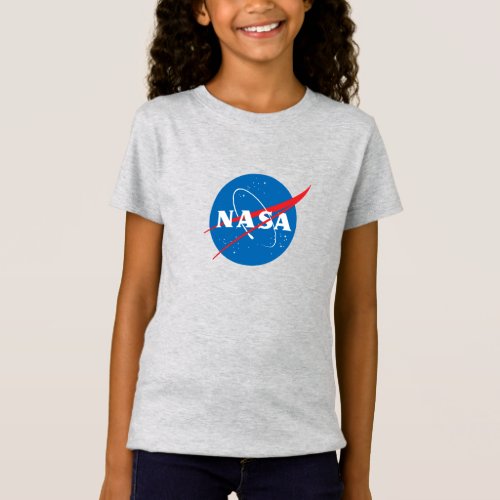 Iconic NASA Girls Premium Gray T_Shirt XSXL