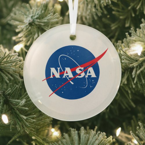 Iconic NASA Glass Holiday Ornament Circle