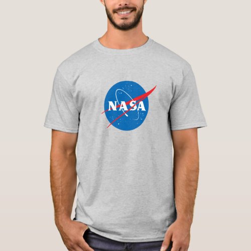 Iconic NASA Gray T_Shirt 100 Heavy Cotton