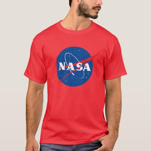 Iconic NASA Heavy Cotton T_Shirt Comet Red