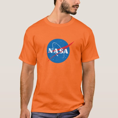 Iconic NASA Heavy Cotton T_Shirt Launch Orange