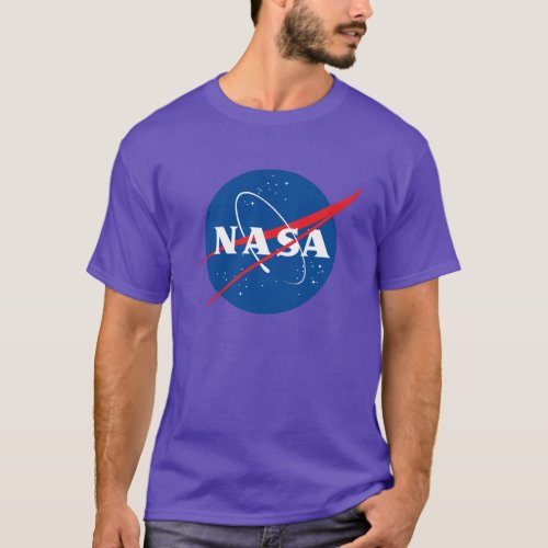 Iconic NASA Heavy Cotton T_Shirt Nebula Purple