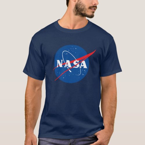 Iconic NASA Heavy Cotton T_Shirt Night Sky Blue