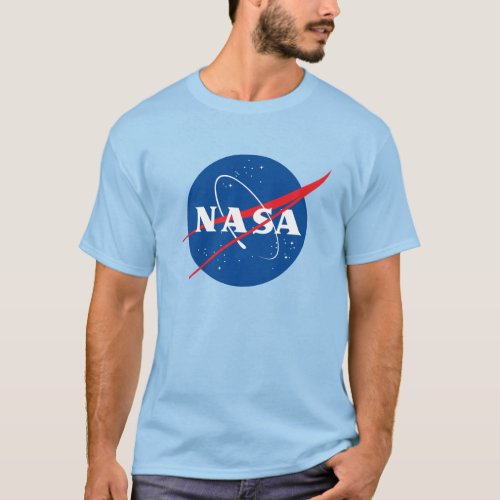 Iconic NASA Heavy Cotton T_Shirt Uranus Blue