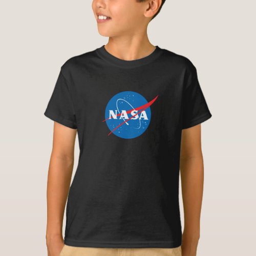 Iconic NASA Kids Black T_Shirt Youth XSXL