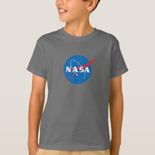 Iconic NASA Kids Dark Gray T_Shirt Youth XSXL