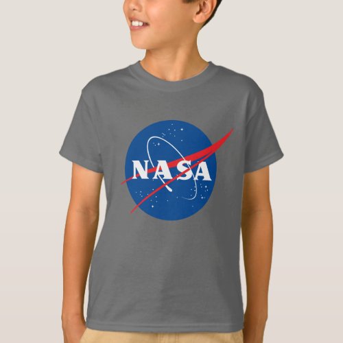 Iconic NASA Kids Dark Side Gray T_Shirt XSXL