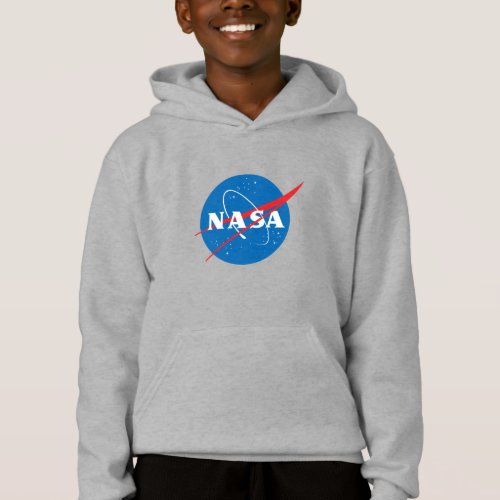 Iconic NASA Kids Gray Hoodie Youth XSXL