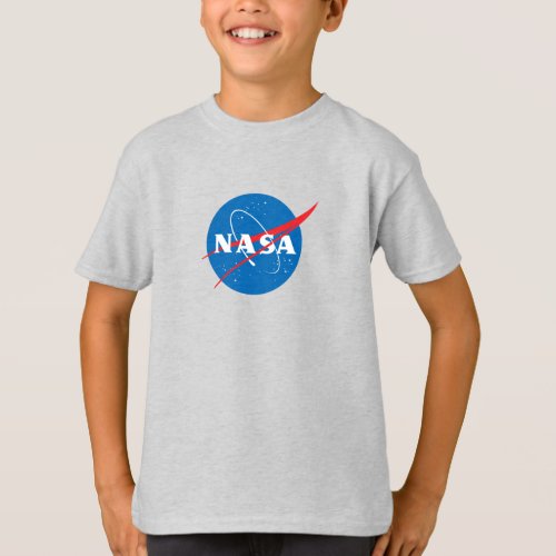 Iconic NASA Kids Light Gray T_Shirt Youth XSXL