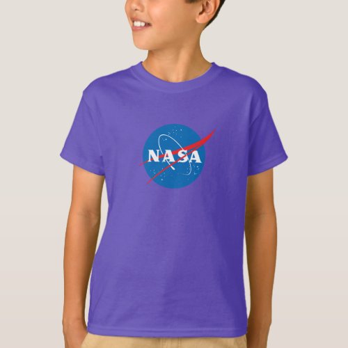 Iconic NASA Kids Nebula Purple T_Shirt XSXL