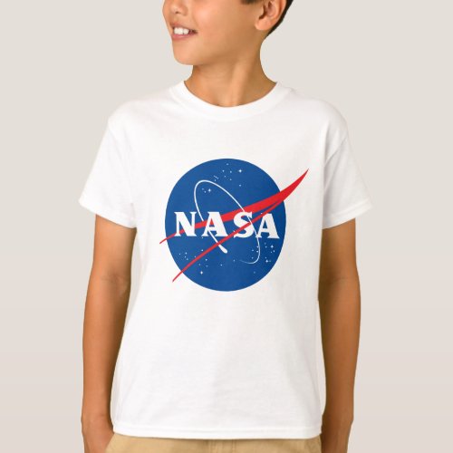 Iconic NASA Kids Rocket White T_Shirt XSXL