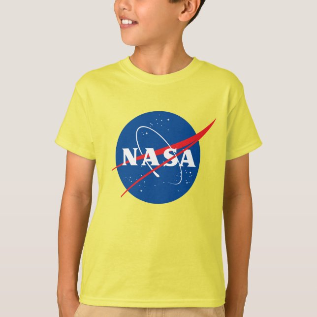 Iconic NASA Kids’ Sun Yellow T-Shirt (XS–XL) (Front)