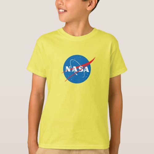 Iconic NASA Kids Sun Yellow T_Shirt XSXL