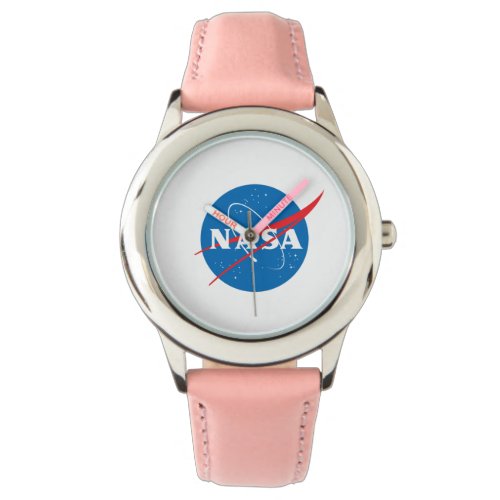 Iconic NASA Kids Watch Pink Leather Strap