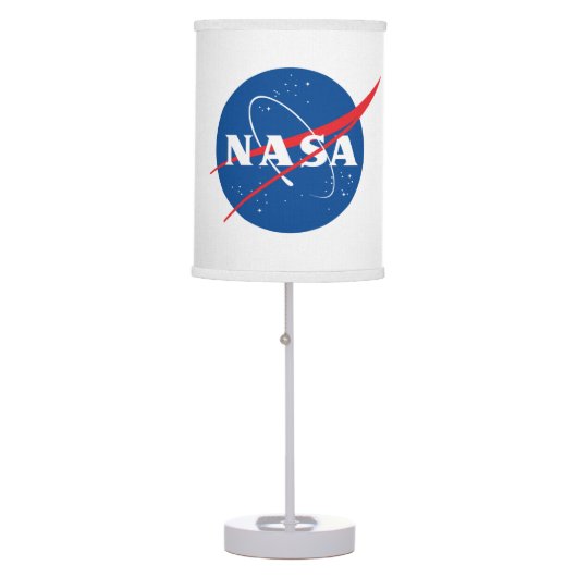 Iconic NASA Lamp (Linen Shade, Rocket White Trim) (Front)