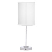Iconic NASA Lamp (Linen Shade, Rocket White Trim) (Back)