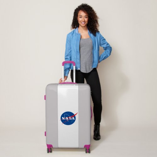 Iconic NASA Large Suitcase Nebula Purple Trim