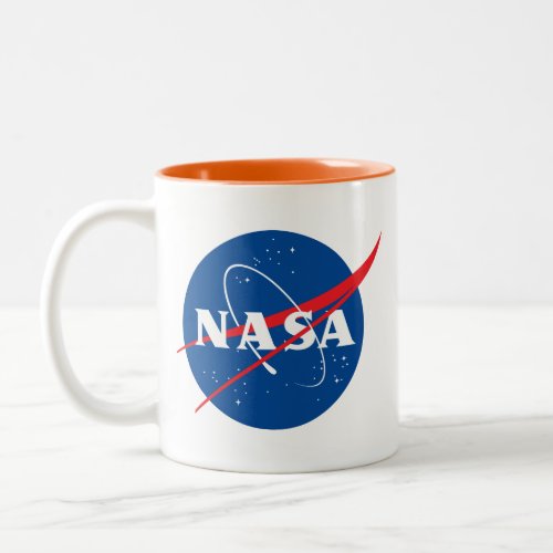 Iconic NASA Launch Orange Trim Ceramic Mug