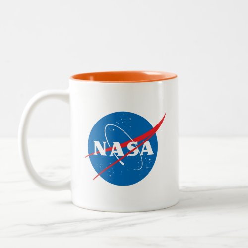 Iconic NASA Launch Orange Trim Ceramic Mug