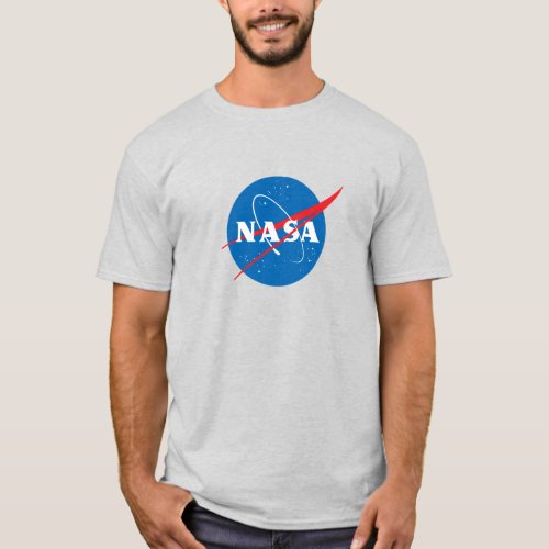 Iconic NASA Light Gray T_Shirt 100 Heavy Cotton