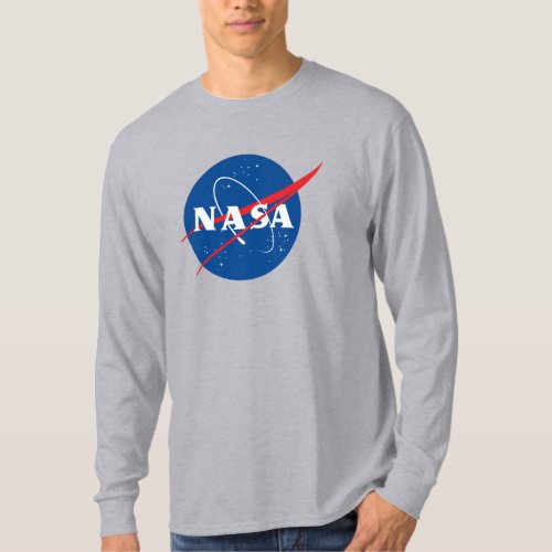 Iconic NASA Long Sleeve T_Shirt Moon Gray