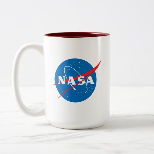 Iconic NASA Mars Red Trim Bistro Mug