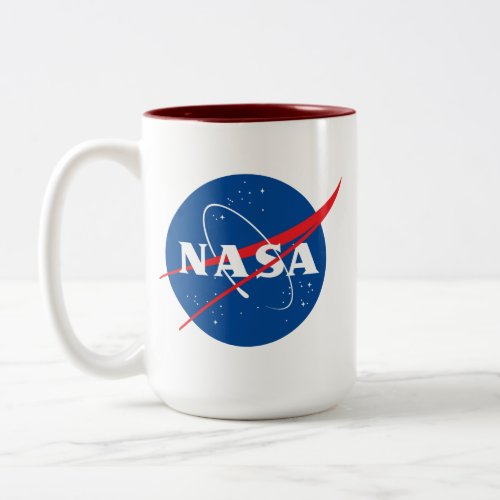 Iconic NASA Mars Red Trim Ceramic Bistro Mug