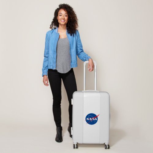 Iconic NASA Medium Suitcase Rocket White