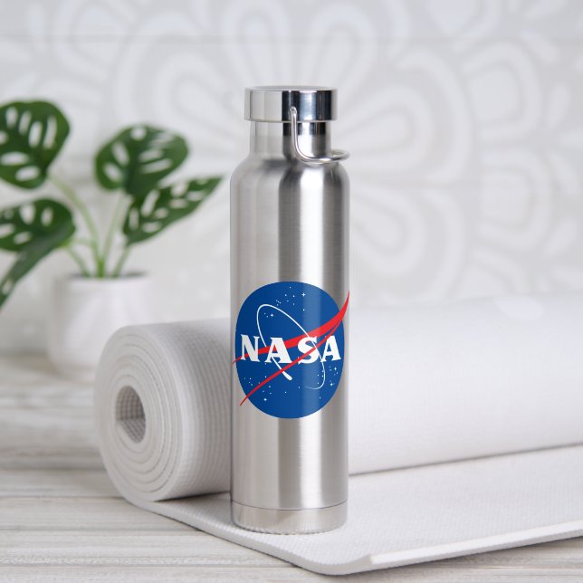 Iconic NASA Mercury Gray Insulated 22 oz Water Bottle (Yoga (Rotated))