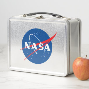 Iconic NASA Mercury Gray Metal Lunch Box