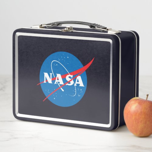 Iconic NASA Metal Lunch Box Black