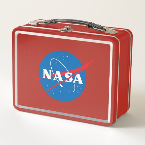 Iconic NASA Metal Lunch Box Mars Red