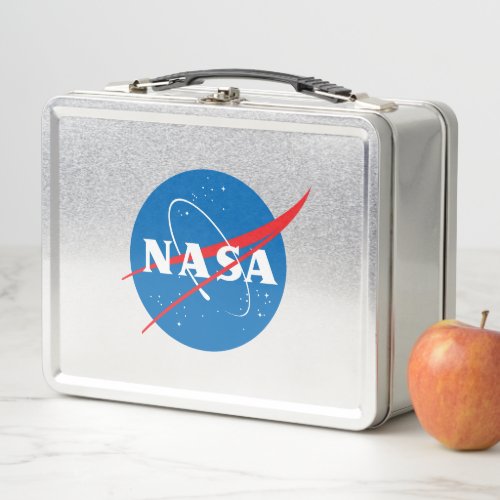 Iconic NASA Metal Lunch Box Silver