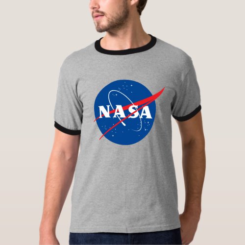 Iconic NASA Retro Moon Gray  Eclipse Black T_Shirt