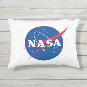 Iconic NASA Rocket White 12” x 16” Outdoor Pillow