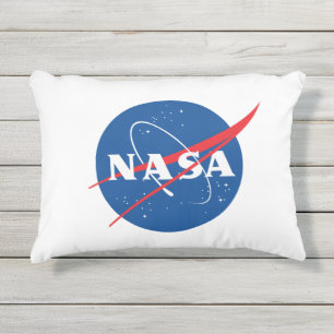 Iconic NASA Rocket White 12” x 16” Outdoor Pillow