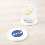 Iconic NASA Round Geo Sandstone Coaster<br><div class="desc">IMPORTANT NOTICE:  NASA Insignia and identifiers provided and used with permission of NASA.</div>