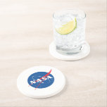 Iconic NASA Round Geo Sandstone Coaster<br><div class="desc">IMPORTANT NOTICE:  NASA Insignia and identifiers provided and used with permission of NASA.</div>