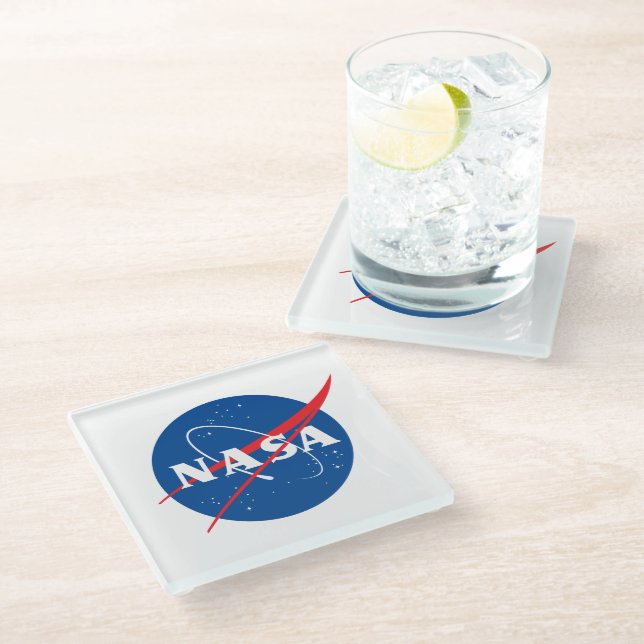 Iconic NASA Square 100% Glass Coaster (Angled)