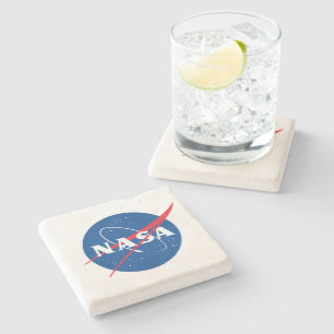 Iconic NASA Square Geo Limestone Coaster