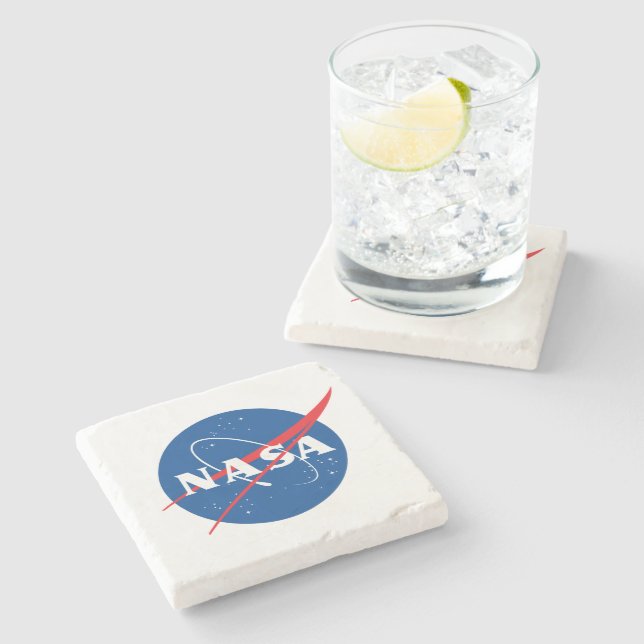 Iconic NASA Square Geo Marble Coaster (Side)