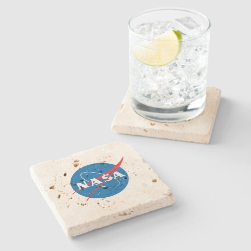 Iconic NASA Square Geo Travertine Coaster