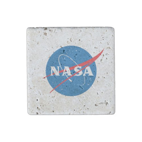 Iconic NASA Square Geo Travertine Magnet