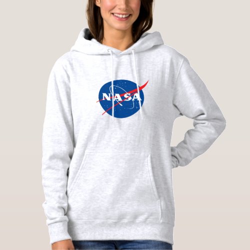 Iconic NASA Womens Hoodie Mercury Gray